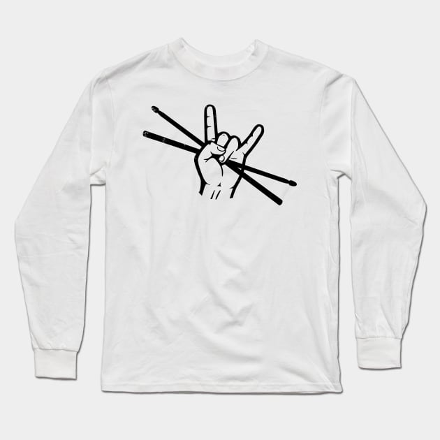 drummer Long Sleeve T-Shirt by ris_kiefendi